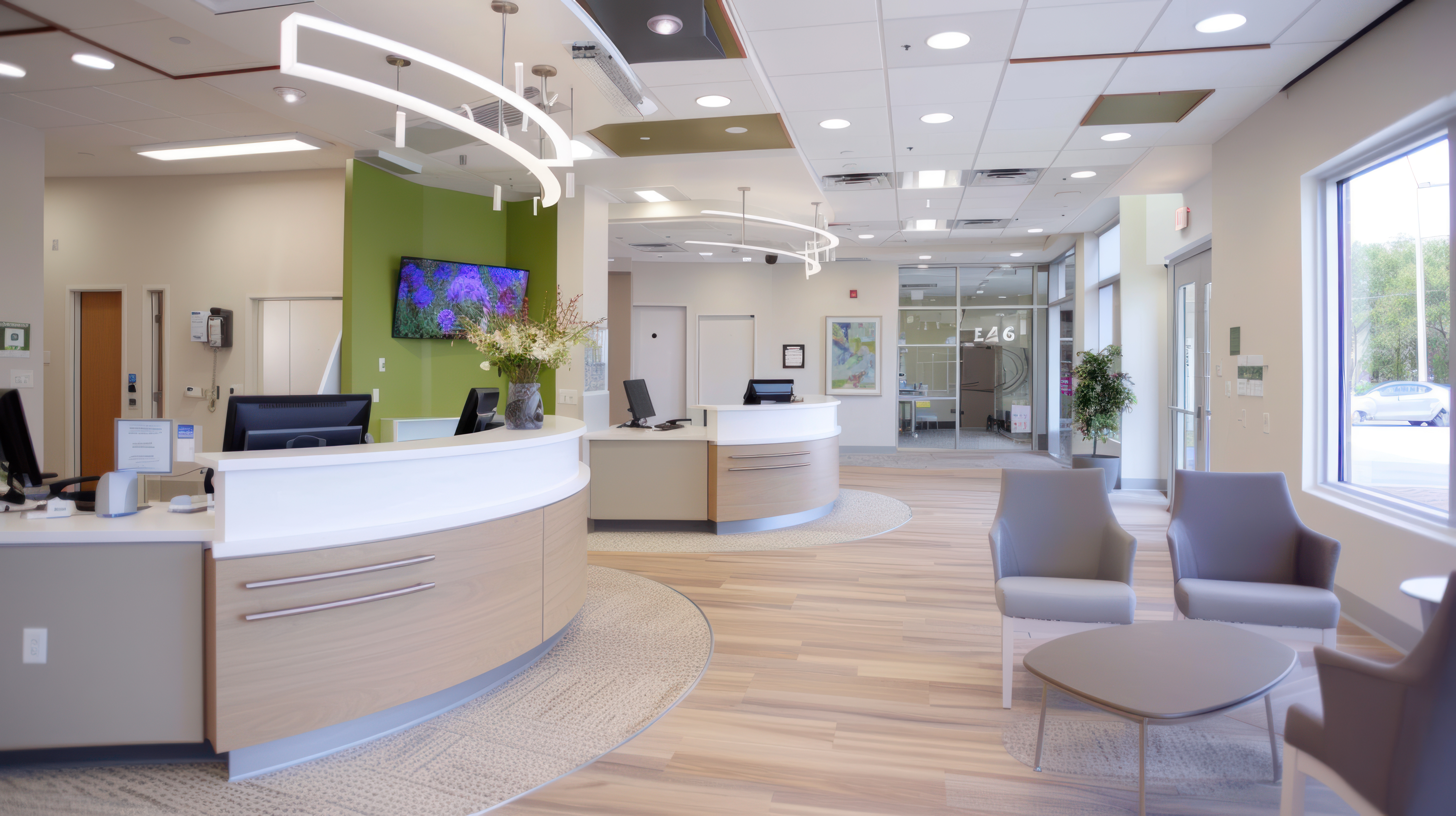 A refined pharmacy consultation and service environment representing modern pharmacy operations